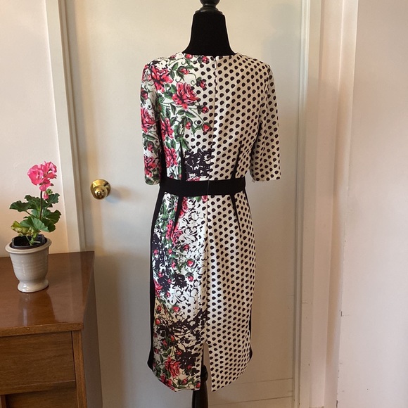 Teri Jon Multi Print Sheath Dress Size 4 - Picture 4 of 11